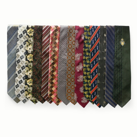 Lot of 14 Silk Designer Ties • Ungaro Jean Patou Christian Dior Gianfranco Ferre - Picture 1 of 16